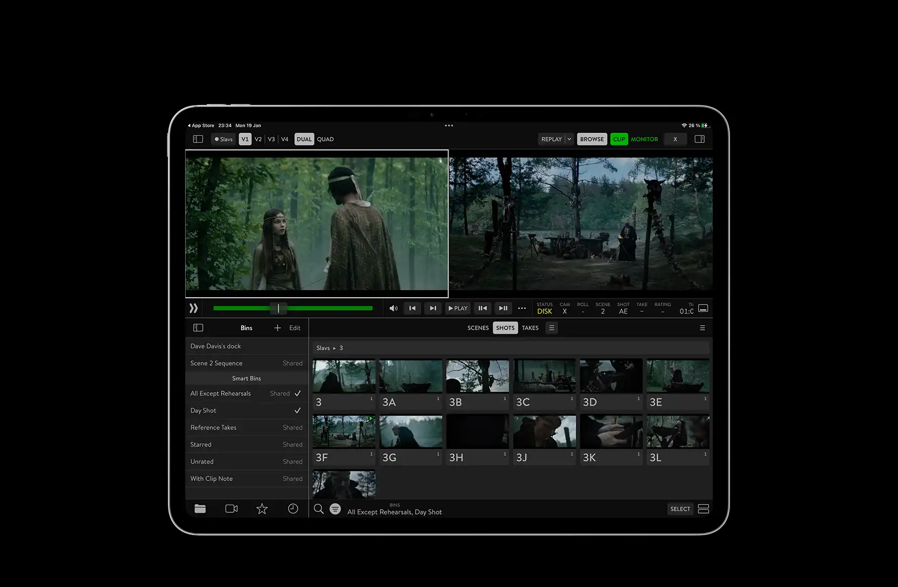 Organize clips using filters and smart collections